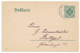 WURTTEMBERG POSTAL STATIONERY OFFICIAL POSTAL CARD DIENSTPOSTKARTE # DP 6 /01 (1913) - Ganzsachen