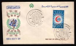 EGYPT / 1965 / MEDICINE / UN / WHO / RED CRESCENT / SMALLPOX / FDC / VF . - Storia Postale