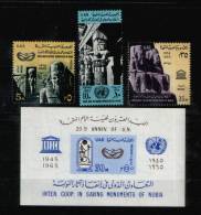 EGYPT / 1965 / UN / UNESCO / SAVE NUBIAN  MONUMENTS / EGYPTOLOGY / MNH / VF . - Neufs