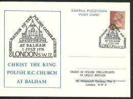 CONSECRATION OF THE POLISH  CATHOLIC  CHURCH  BALHAM  LONDON 1978. - Governo Di Londra (esilio)