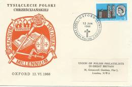 1966. 1000, YEARS OF POLAND'S  CHRISTIANITY - OXFORD - Gouvernement De Londres (exil)