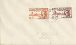 BRITISH VIRGIN ISLANDS 1946 - COVER  W 2 ST OF 1 1/2-3 D STAMPS OF 8TH JUNE 1ST ANNIVERSARY OF VICTORY  POSTM TORTOLA NO - British Virgin Islands