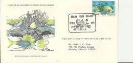 BRITISH VIRGIN ISLANDS 1978 - FDC CORALS -  BRAIN CORAL  OF B.V.I. W 1 ST  OF 40 C ADDR TO OTTAWA- POSTM. FEB 27, 1978 R - British Virgin Islands