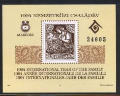 HUNGARY-1994.Commemorativ E Sheet  - International Year Of The Family MNH! - Souvenirbögen