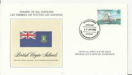 BRITISH VIRGIN ISLANDS 1986 - FDC STAMPS OF ALL NATIONS - S. FLYING COULD W 1 STS OF 35 C POSTM JAN 27, 1986  REBVI 35 - - British Virgin Islands