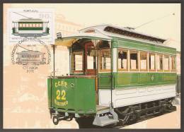 Portugal Tram Du Porto 1895 Carte Premier Jour 1995  Oporto Tramway Card With First Day Postmark - Tramways
