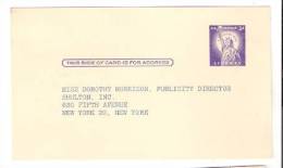 Postal Card Statue Of Liberty - Shulton, Inc - 1941-60
