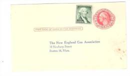 Postal Card George Washington - The New England Gas Association - 1941-60