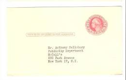 Postal Card George Washington - Publicity Department McCall's - 1941-60
