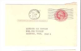 Postal Card George Washington - Hartford Gas Company - Postmarked Hartford CONN, 1955 - 1941-60