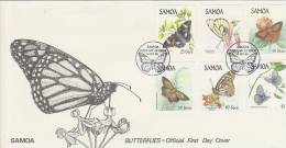 Samoa 1986 Butterflies FDC - Samoa (Staat)