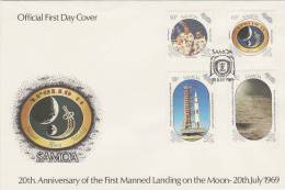 Samoa 1989 20th Anniversary Moonlanding FDC - Samoa (Staat)