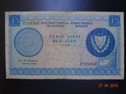 Cyprus 1966 5 Pounds - Cyprus