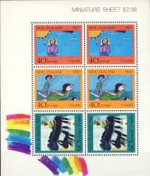 #New Zealand 1987. Health. Childrens Drawings. Paintings.Sheetlet.  Michel 1000-1002. MNH(**) - Ungebraucht