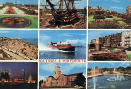 (432) Older Postcard - Carte Assez Ancienne - UK - Portsmouth With Hydroglisseur - Hoovercraft - Portsmouth