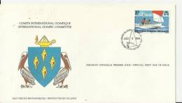 BRITISH VIRGIN ISLANDS 1984 - FDC - INTERNATIONAL OLYMPIC COMMITTEE - W 1 ST OF 30 C(SAILING) POSTM JUL 3,1984  REBVI 34 - Britse Maagdeneilanden