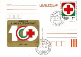 HUNGARY - 1981.Postal Stationery - 100th Anniversary Of Hungarian RED  CROSS FDC 1.!!! Cat.No.304. - Postal Stationery