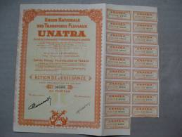 Action : Union Nationale Des Transports Fluviaux  UNATRA 1944  & - Transport