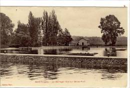 Carte Photo Ancienne Saint Fargeau - Le Barrage. Vue Sur Seine Port - Saint Fargeau Ponthierry