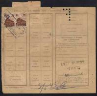 PARIS POUR MORLAIX (FINISTERE) / 1943 BORDEREAU DE COLIS POSTAL EN VALEUR DECLAREE  / COTE +30.00 EUROS (ref 2908) - Storia Postale