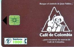 Télécarte  Téléfonica 1000PTA  Café De Colombia 12/95  Vide TTB état **** - Sammlungen