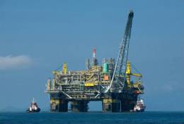 (N51-082  )   Petroleum Offshore Platform Oil Well Pumpjack Pump Offshore Drilling - Oil
