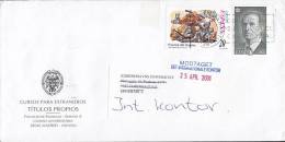 Spain FACULTAD DE FILOLOGIA, MEDRID 2001 Cover Letra To Denmark Don Quijote Stamp & König King Juan Carlos - Briefe U. Dokumente