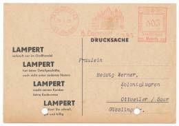 GERMANY REICH FREISTEMPEL METER CANCELLATION VARIETY POSTCARD (1939) - Frankeermachines (EMA)