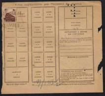 COLOMBES POUR MORLAIX (FINISTERE) / 1943 BORDEREAU DE COLIS POSTAL EN VALEUR DECLAREE  / COTE 30.00 EUROS (ref 2906) - Briefe U. Dokumente