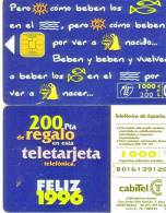 Télécarte  Téléfonica 1000+200PTA  FELIZ 1996 12/95  Vide TTB état **** - Collections