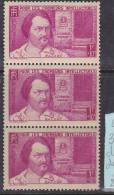 FRANCE N 463 1F + 10C LILAS ROSE HONORE DE BALZAC TROIS COULEURS DE CLAIR A FONCE NEUF SANS CHARNIERE - Unused Stamps