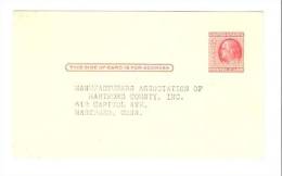 Postal Card - Franklin -  Manufacturers Association Of Hartford County, Inc, Hartford, CT - 1941-60