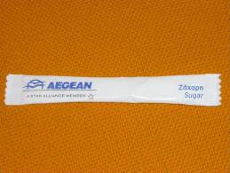 Aegean Airlines Greece - Sugar Packet/Tube De Sucre (old Logo) - Cadeaux Promotionnels