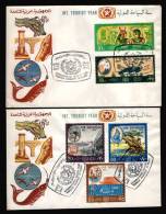 EGYPT / 1967 / INTL. TOURIST YEAR / EGYPTOLOGY / 2 FDCS - Lettres & Documents