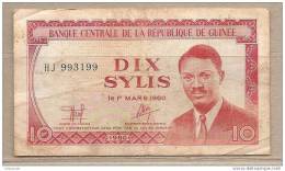 Guinea - Banconota Circolata Da 10 Sylis - 1980 - Guinée