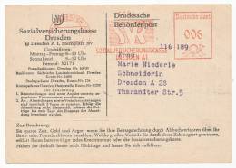 GERMANY DDR METER CANCELLATION FREISTEMPEL (1950) - Machines à Affranchir (EMA)