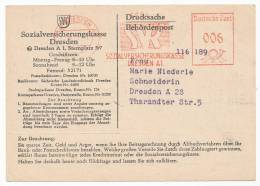 GERMANY DDR METER CANCELLATION FREISTEMPEL (1950) - Maschinenstempel (EMA)