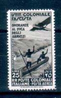 COLONIE EMISSIONI GENERALI 1934 ONORANZE DUCA DEGLI ABRUZZI ** MNH ALTA QUALITA' - Amtliche Ausgaben