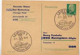 PFERDEKUTSCHE Leipzig 1966 Auf DDR P71 Postkarte ZUDRUCK BÖTTNER #2 - Diligences