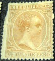 Cuba 1890 Impreso Baby 0.5m - Used - Cuba (1874-1898)