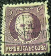 Cuba 1917 Jose De La Luz 3c - Used - Oblitérés