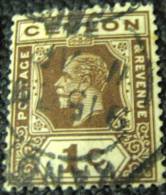 Ceylon 1912 King George V 1c - Used - Ceylan (...-1947)