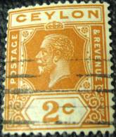 Ceylon 1912 King George V 2c - Used - Ceylan (...-1947)