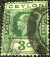 Ceylon 1912 King George V 3c - Used - Ceylan (...-1947)