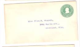 Stamped Envelope - Franklin - U85 - 1901-20