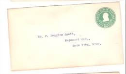 Stamped Envelope - Franklin - U85 - 1901-20