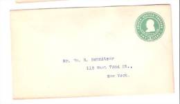 Stamped Envelope - Franklin - U85 - 1901-20
