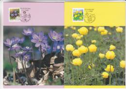 Fleurs - Finlande - 2 Cartes Maximum De 1992 - Maximumkarten (MC)