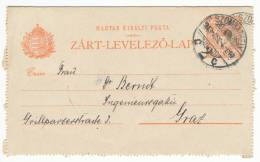 HUNGARY MAGYARORSZÁG POSTAL STATIONERY LETTER CARD # K 11 I TO AUSTRIA (1913) - Ganzsachen