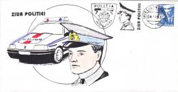 POLICE DAY, SPECIAL COVER, STAMPS, OBLIT CONC, 1993, ROMANIA - Politie En Rijkswacht